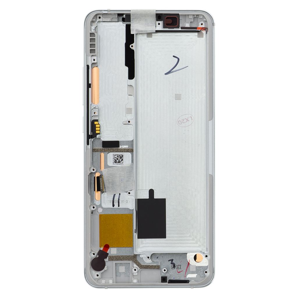 LCD + dotyk + predný kryt pre Xiaomi Mi Note 10, white (Service Pack)