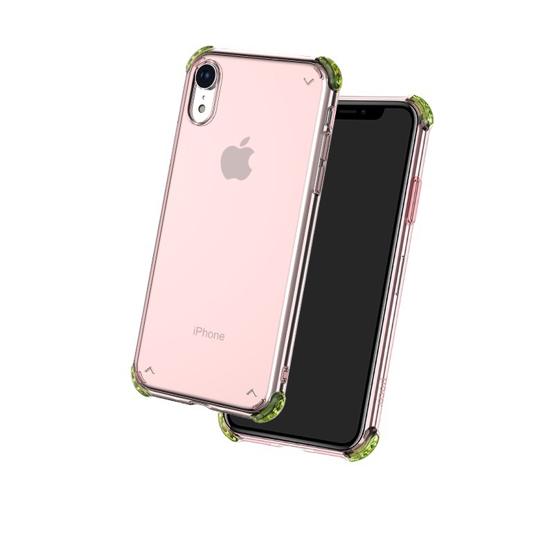 Silikonové pouzdro Hoco Ice Shield Series Soft Case pro Apple iPhone XR, transparentní růžová