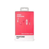 Drátová sluchátka Pantone, růžová