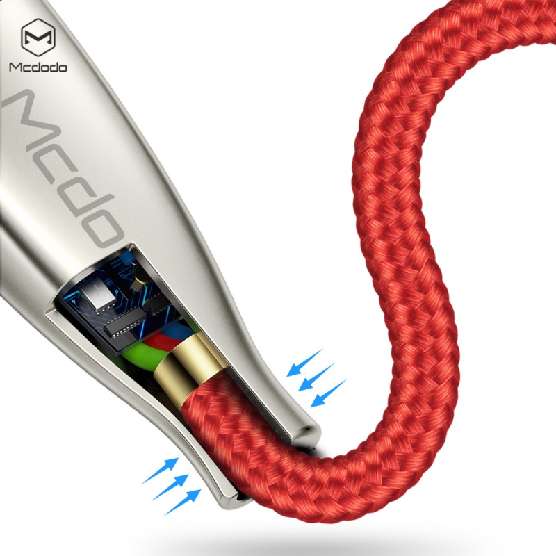 Datový kabel Mcdodo Excellence Series 4A Micro USB Cable, 1.5m, červená