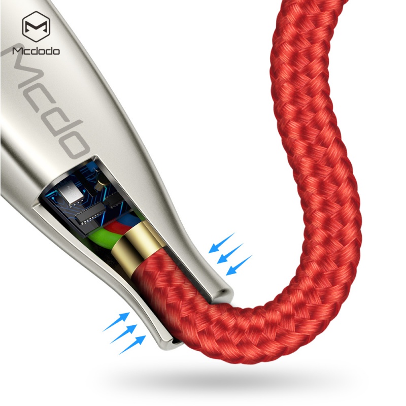 Datový kabel Mcdodo Excellence Series Lightning, 1.8m, červená