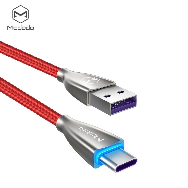 Datový kabel Mcdodo Excellence Series 5A USB-C, 1.5m, červená