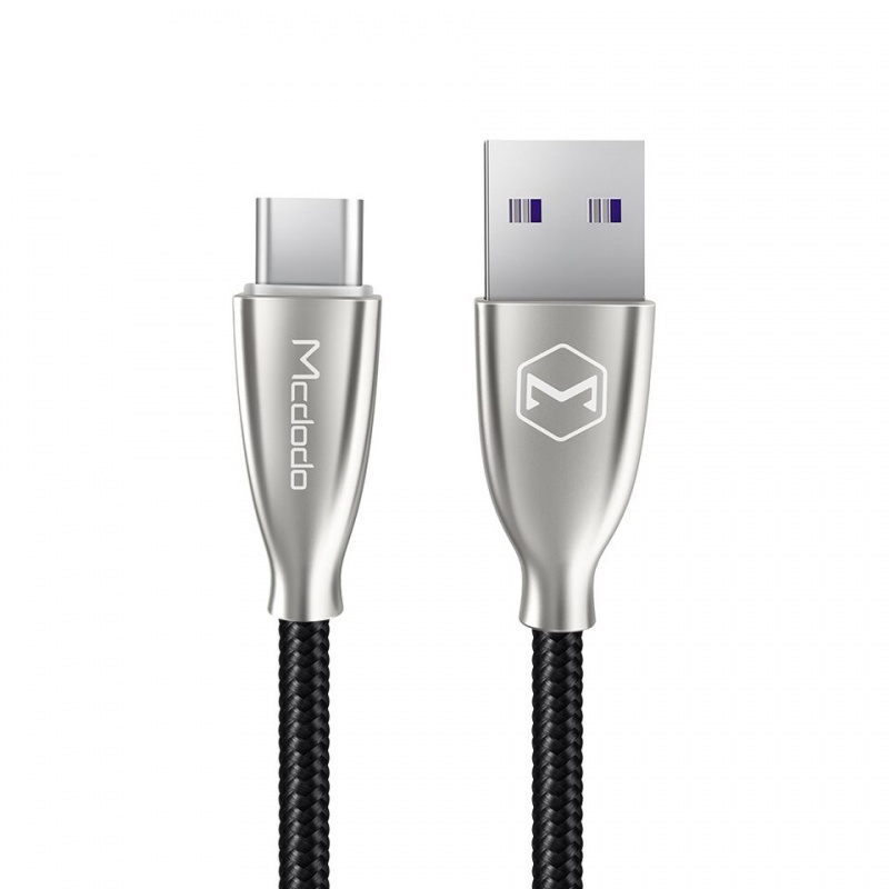 Dátový kábel Mcdodo Excellence Series 5A, USB-C, 2m, čierna