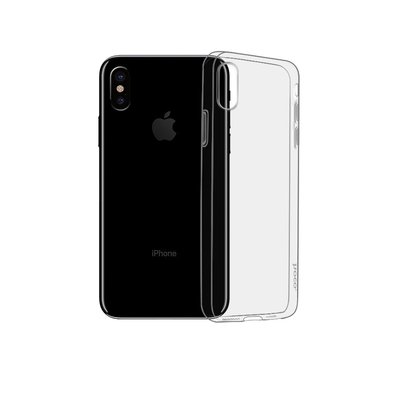 Silikonové pouzdro Hoco Light Series Case pro Apple iPhone X/XS, transparentní černá