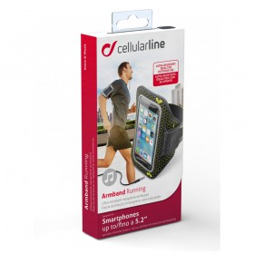 CellularLine ARMBAND RUNNING Športové neoprénové puzdro veľ. 5.2 ", čierne