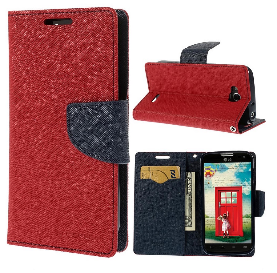 Flipové pouzdro Fancy Diary pro Huawei Y6p, červená-modrá