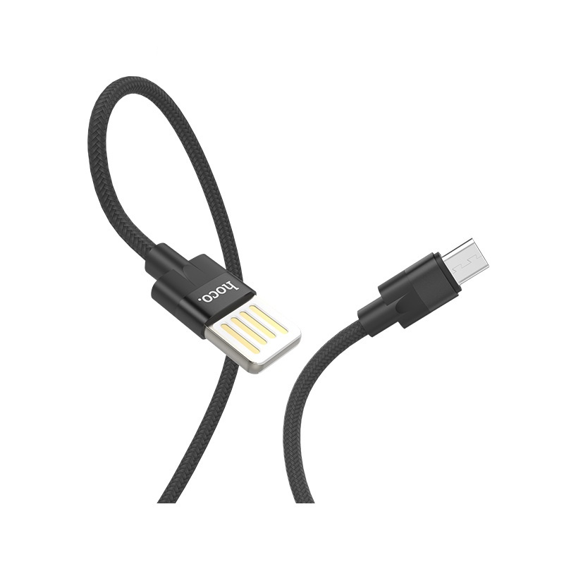 Datový kabel Hoco Outstanding Charging, Micro USB, 1.2m, černá