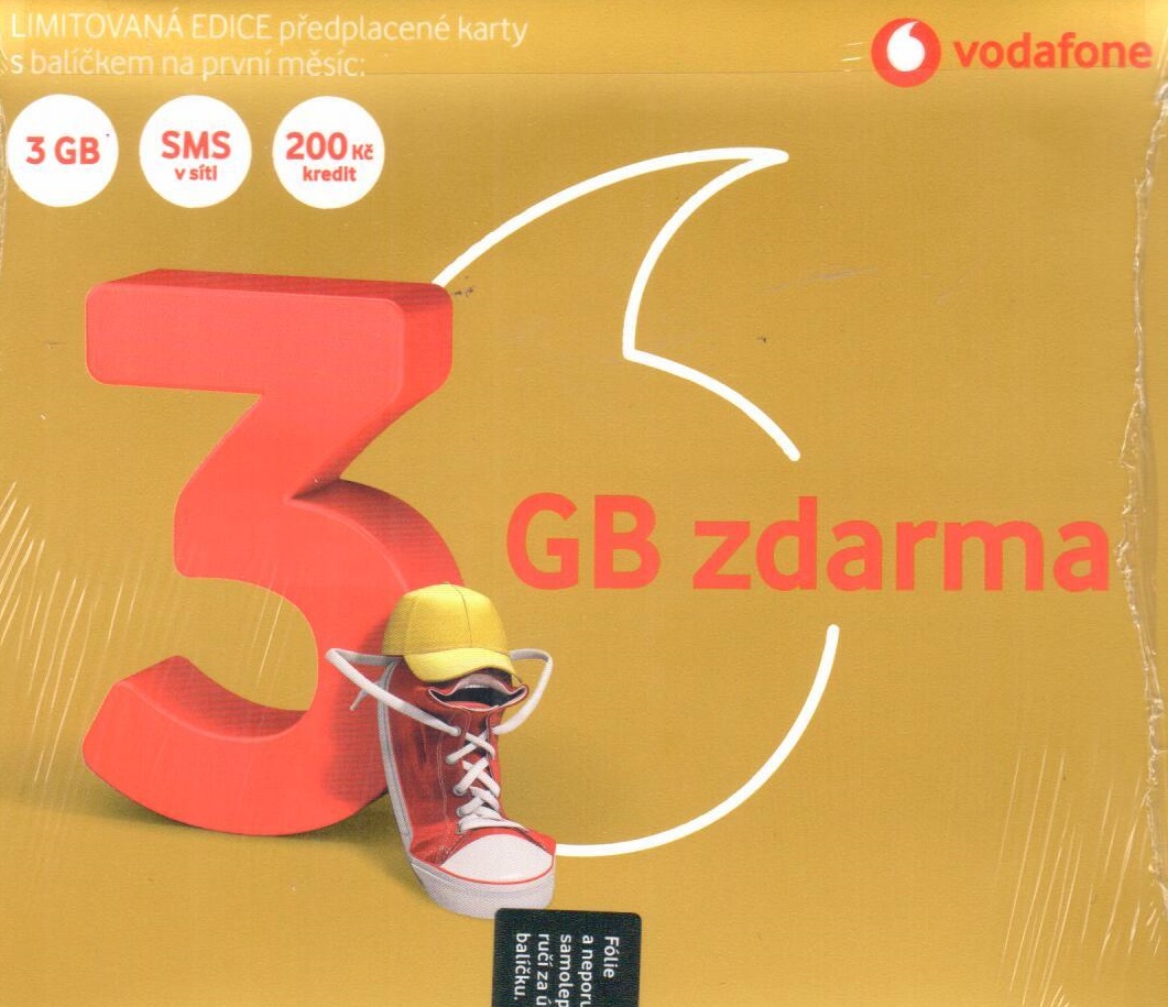 Vodafone - Limitovaná edice předplacené karty s 3GB