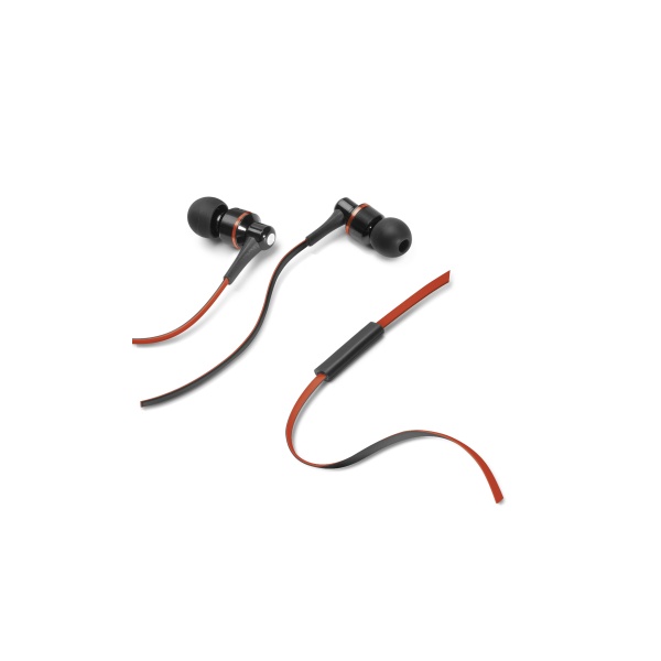 In-Ear sluchátka AUDIOPRO Mosquito s mikrofonem, konektor 3,5mm jack, headset, plochý kabel, černo-č