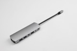 Hliníkový FIXED HUB 7IN1 s rozhraním USB-C pro notebooky a tablety