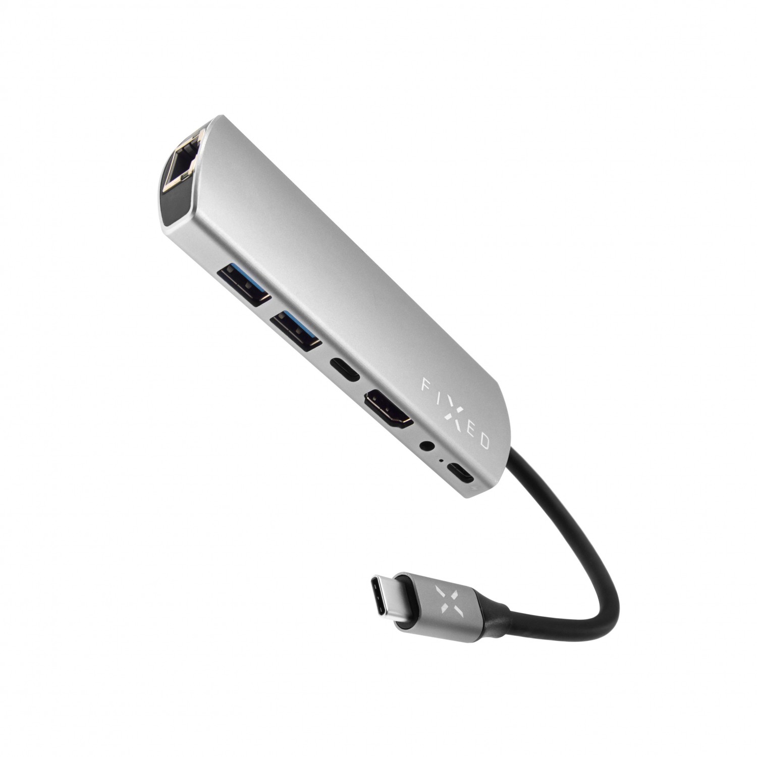Hliníkový FIXED HUB 7IN1 s rozhraním USB-C pro notebooky a tablety