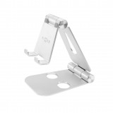 Hliníkový stojánek FIXED Frame PHONE na stůl pro telefony, silver