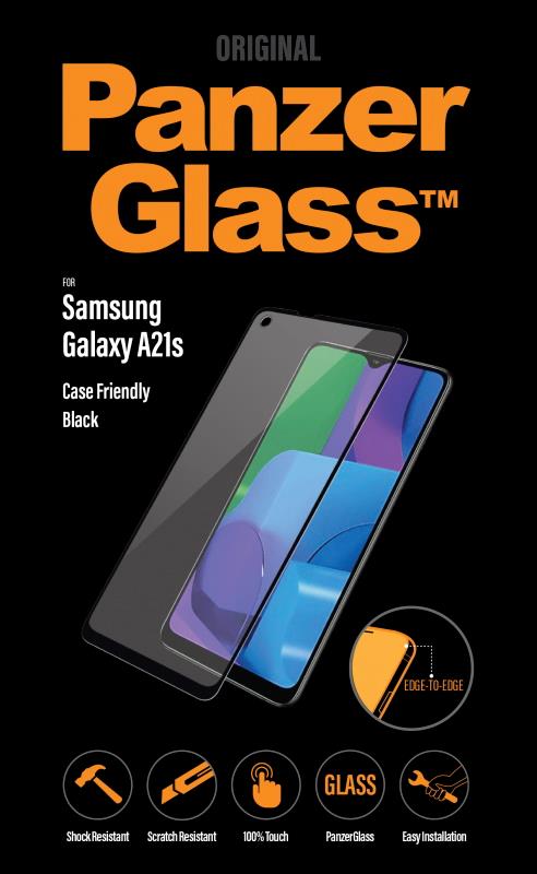 Ochranné sklo displeje PanzerGlass Edge to Edge pro Samsung Galaxy A21S, černá