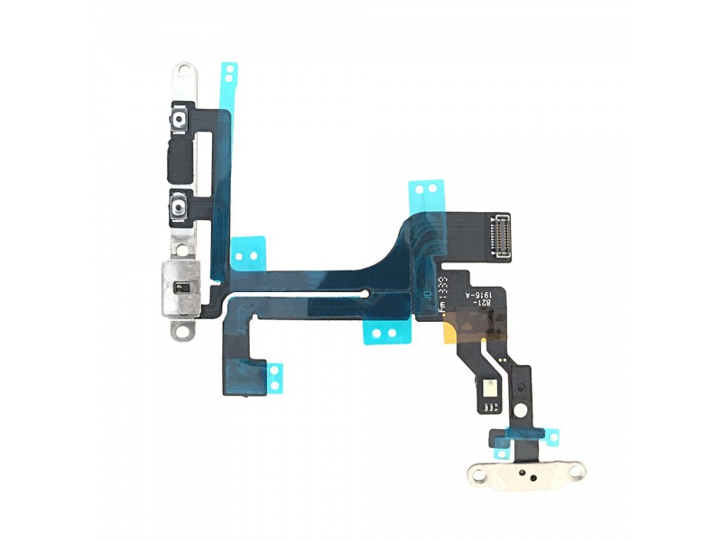 Zapínacie tlačidlo + tlačidlá hlasitosti Flex kábel + Metal Plate pre Apple iPhone 5C
