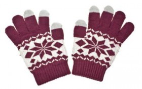 Dámske rukavice na dotykový displej NORDIC red