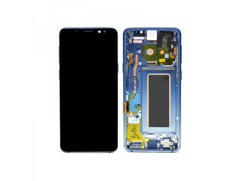 LCD + dotyk + rámček pre Samsung Galaxy S9, polaris blue (Service Pack)