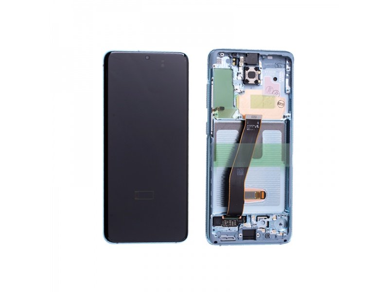 LCD + dotyk + rámček pre Samsung Galaxy S20, cloud blue (Service Pack)