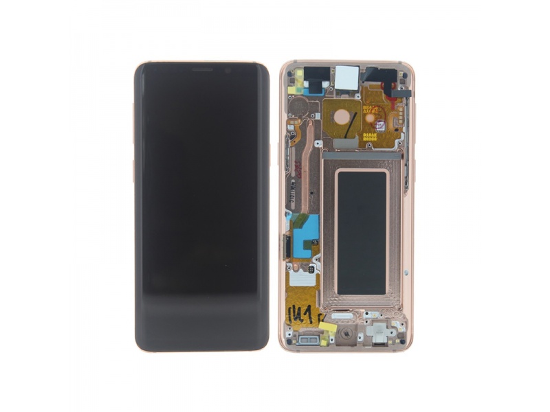 LCD + dotyk + rámček pre Samsung Galaxy S9, gold (Service Pack)