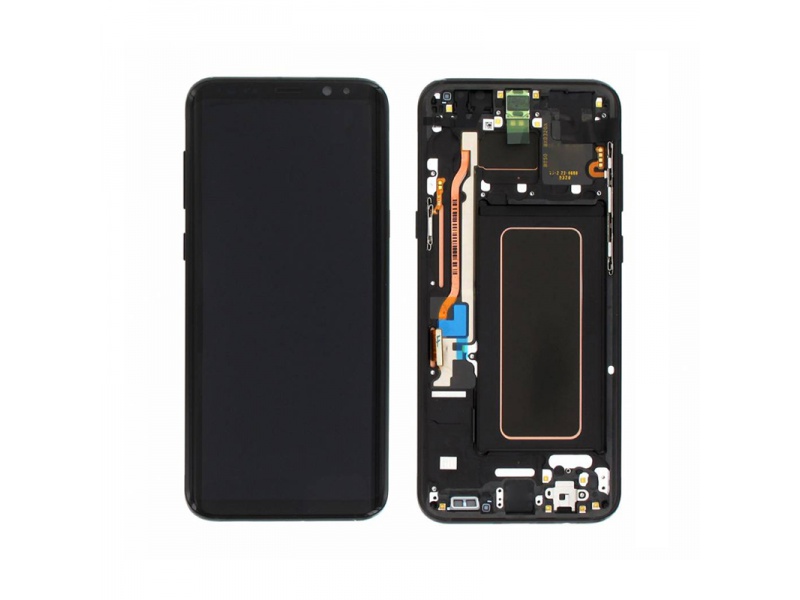 LCD + dotyk + rámček pre Samsung Galaxy S8 +, black (Service Pack)
