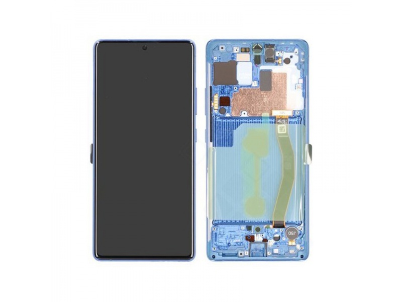 LCD + dotyk + rámček pre Samsung Galaxy S10 Lite, prism blue (Service Pack)
