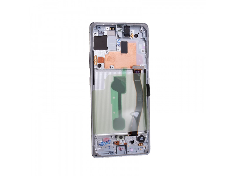 LCD + dotyk + rámček pre Samsung Galaxy S10 Lite, prism white (Service Pack)