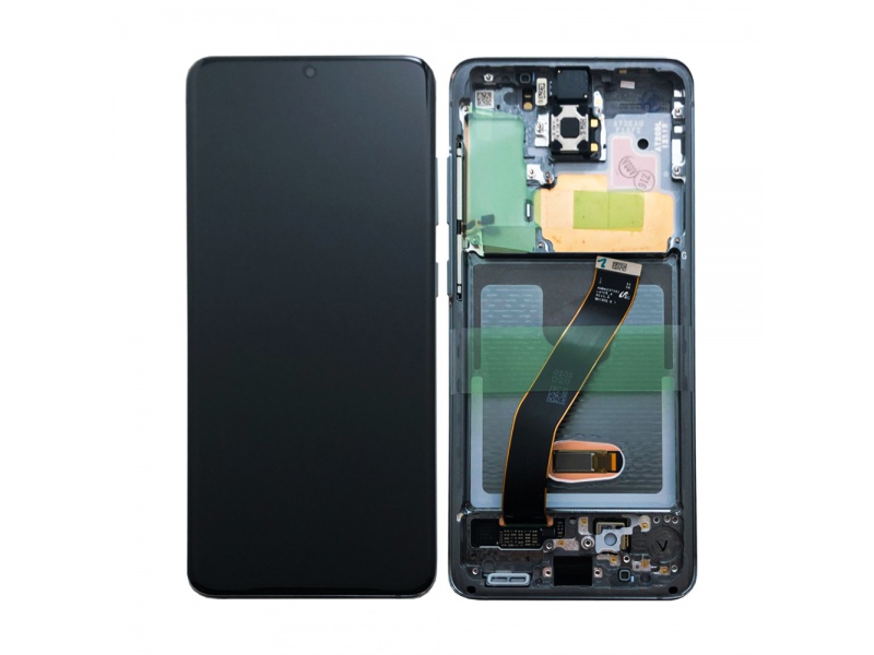 LCD + dotyk + rámček pre Samsung Galaxy S20, cosmic grey (Service Pack)