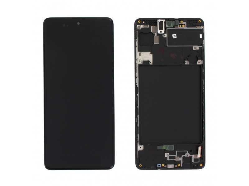 LCD + dotyk + rámček pre Samsung Galaxy A71, black (Service Pack)