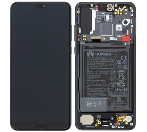 LCD + dotyk + rámček + batéria pre Huawei P20 Pro, blue (Service Pack)