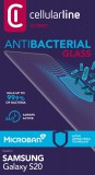 Antimikrobiální ochranné tvrzené sklo Cellularline Antibiom pro Samsung Galaxy S20, černá