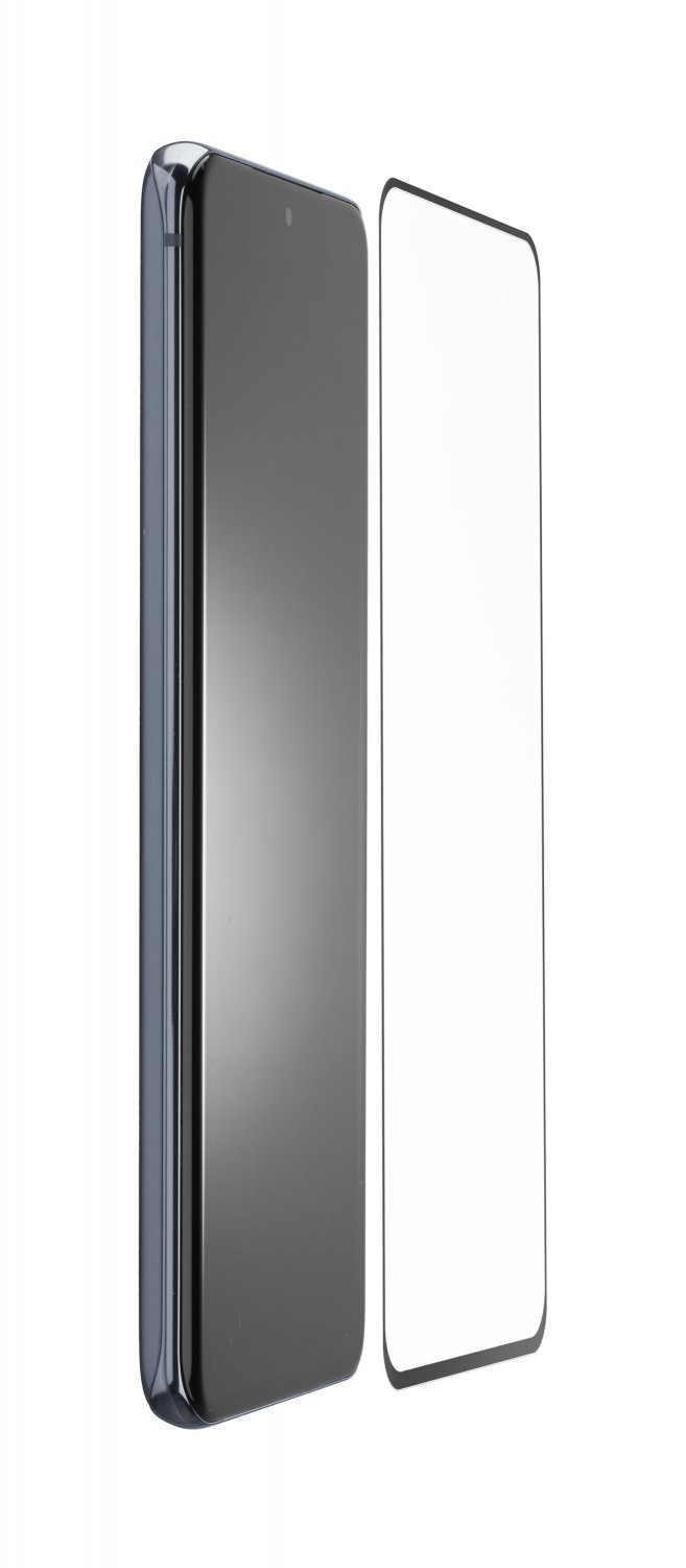 Antimikrobiální ochranné tvrzené sklo Cellularline Antibiom pro Samsung Galaxy S20, černá