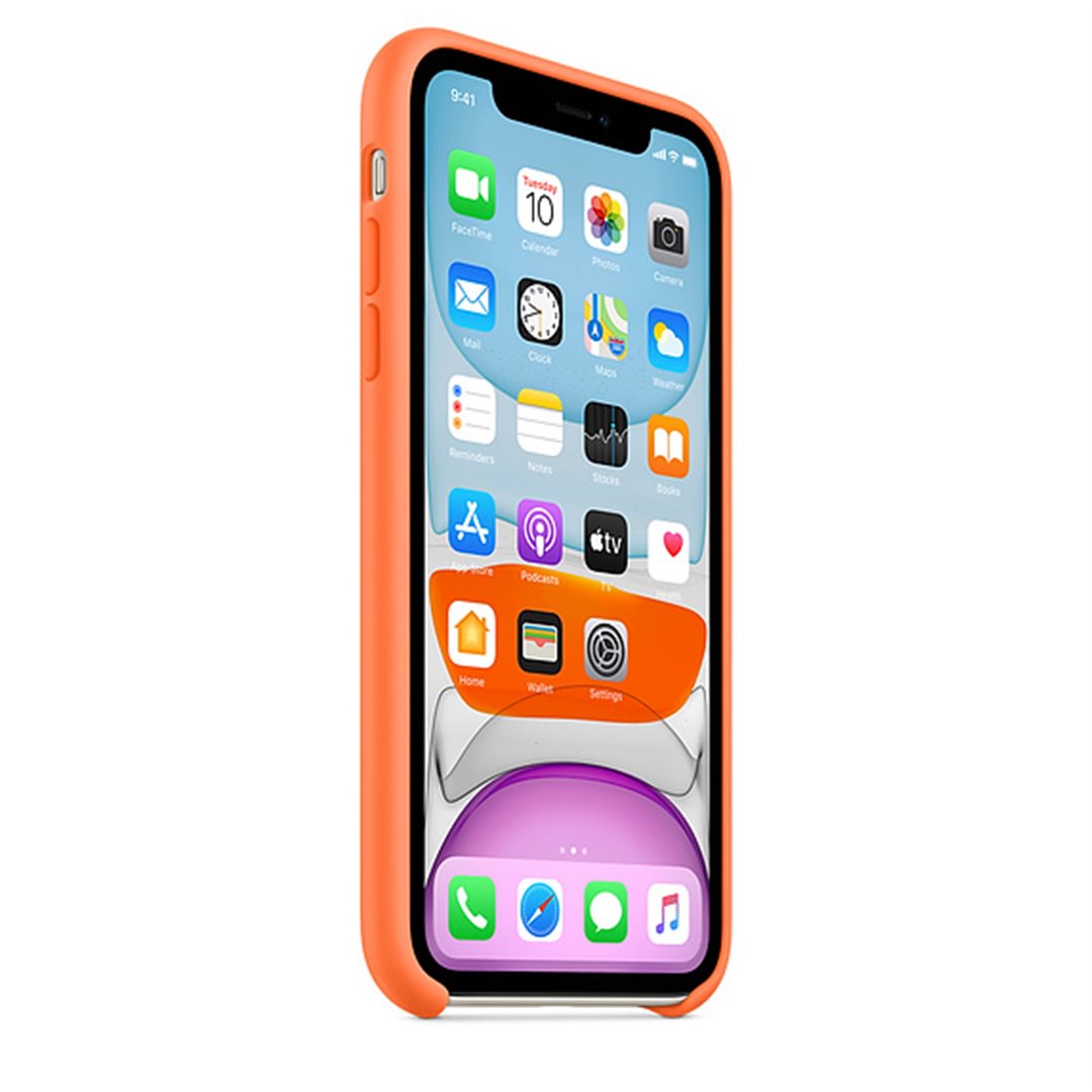 Originální kryt Silicone Case pro Apple iPhone 11, oranžová