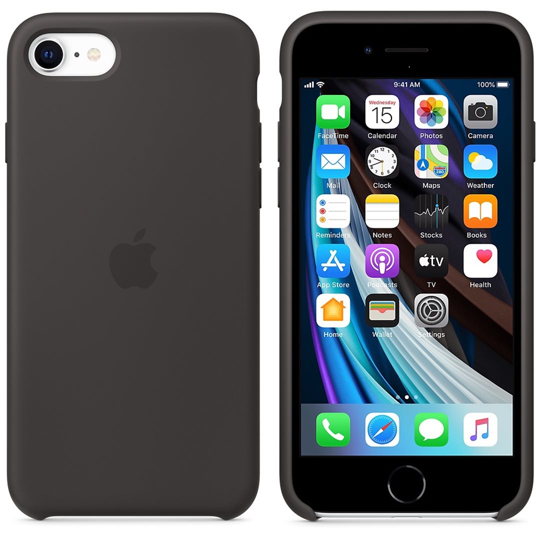 Originální kryt Silicone Case pro Apple iPhone SE, černá