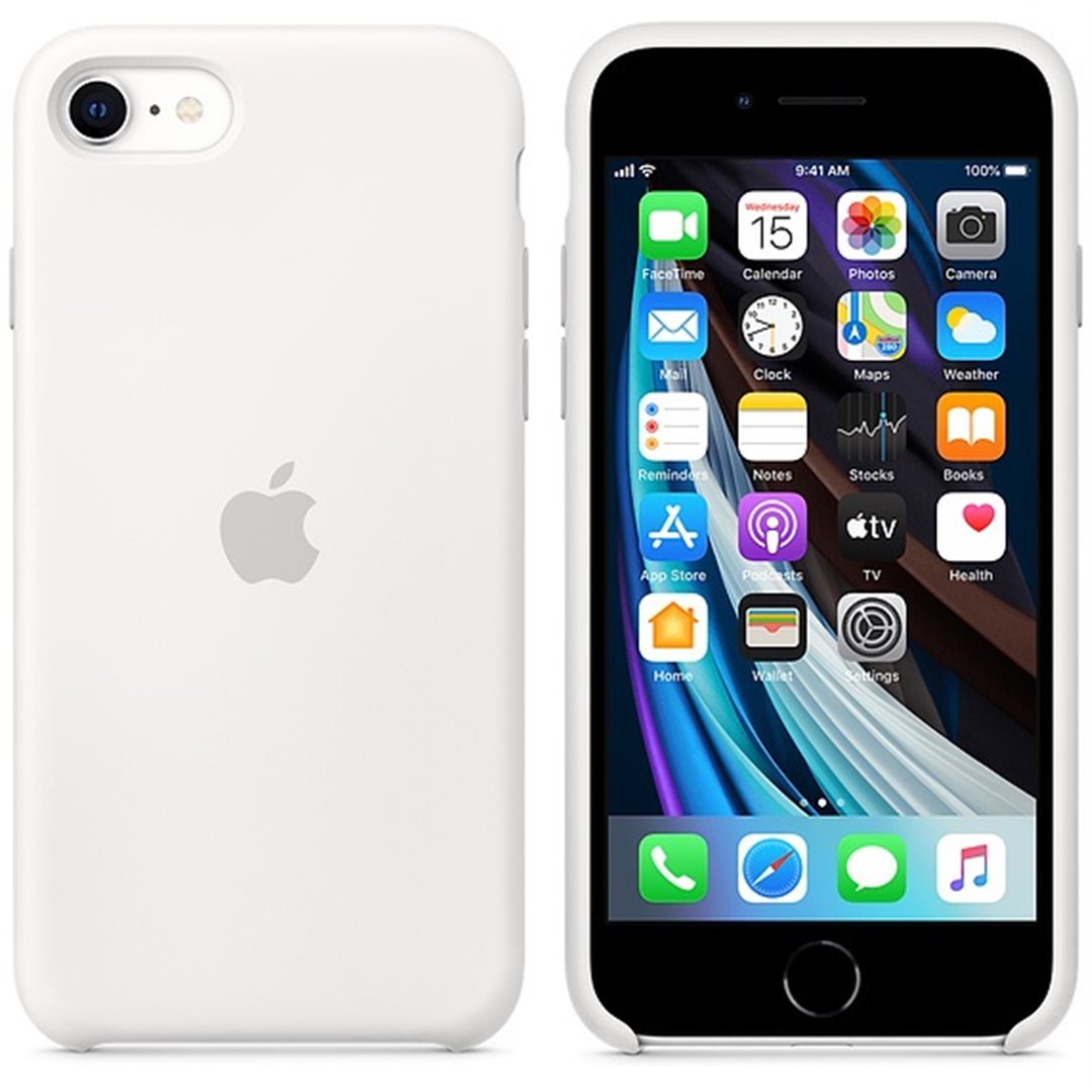Originální kryt Silicone Case pro Apple iPhone XS, bílá