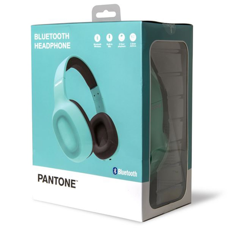 Sluchátka Pantone Bluetooth Headphones, tyrkysová