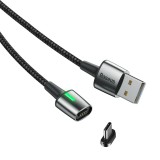 Datový kabel Baseus Zinc Magnetic Cable USB For Type-C, 3A, 1M, černá