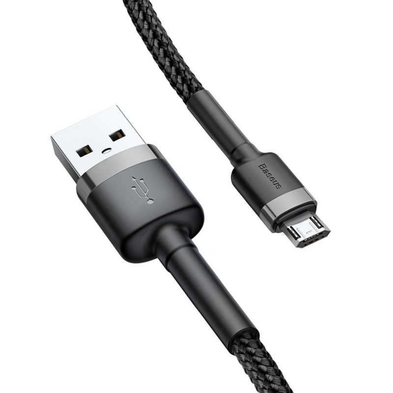 Datový kabel Baseus Cafule Cable Micro USB 1.5A, 2M, šedá-černá