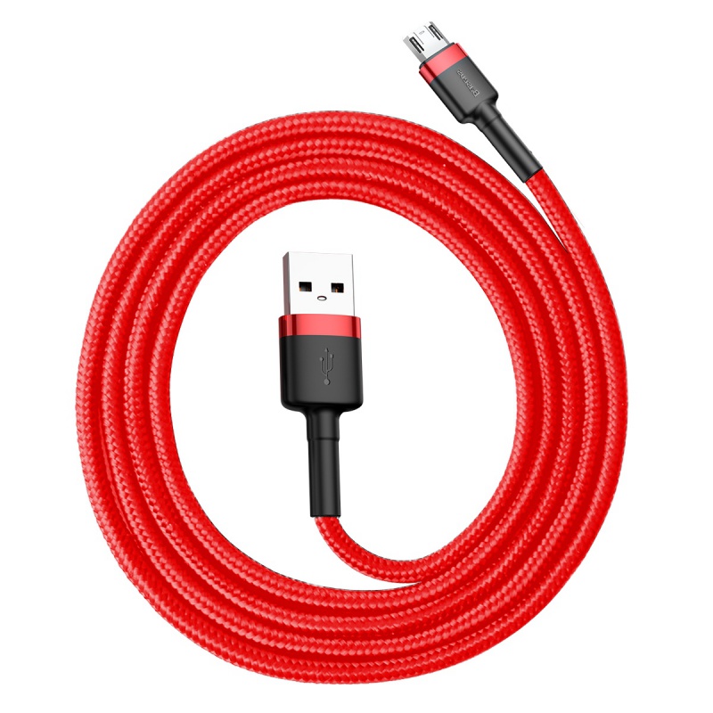 Datový kabel Baseus Cafule Cable Micro USB, 1.5A, 2M, červená