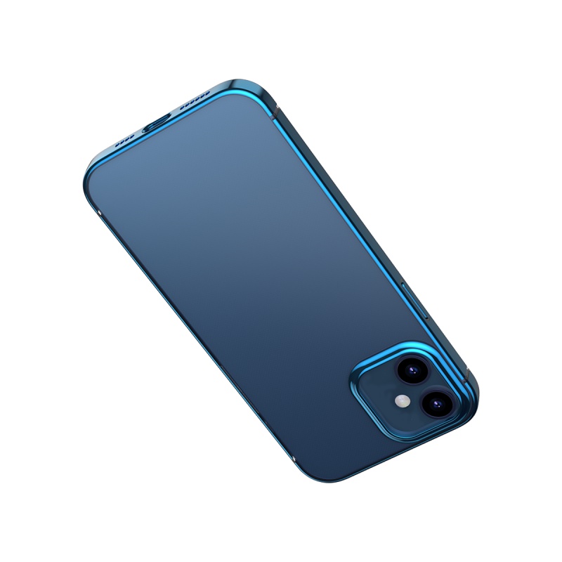 Ochranné pouzdro Baseus Shining Case Anti-fall pro Apple iPhone 12, transparentní modrá