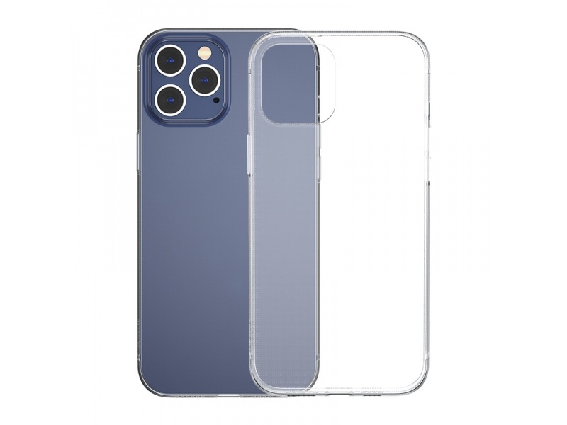 Silikonové pouzdro Baseus Simple Case pro Apple iPhone 12 Pro Max, transparentní