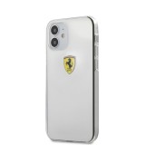 Ferrari On Track Logo Print kryt FESTRHCP12STR Apple iPhone 12 mini transparent