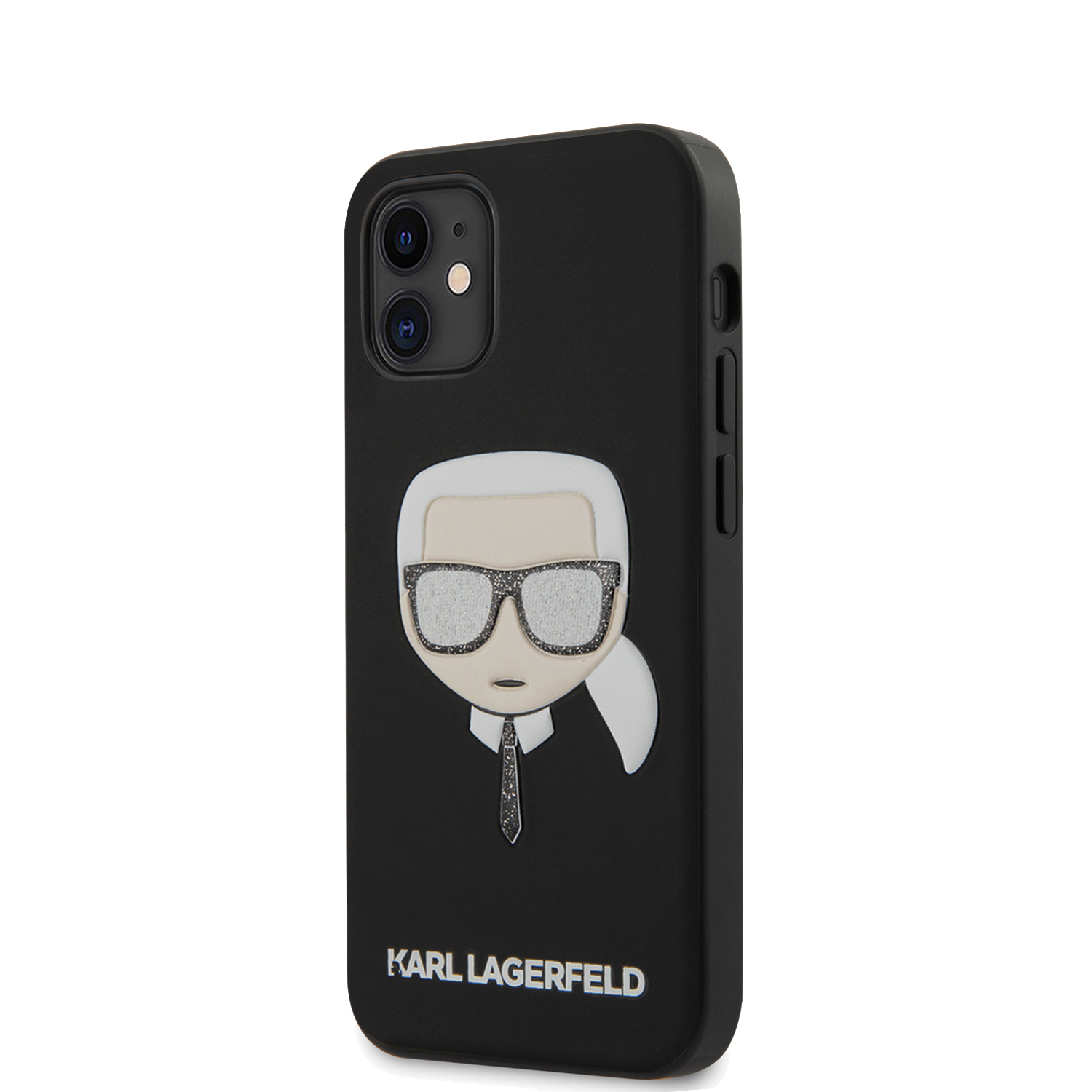 Karl Lagerfeld Glitter Head zadní kryt KLHCP12SGLBK Apple iPhone 12 mini black