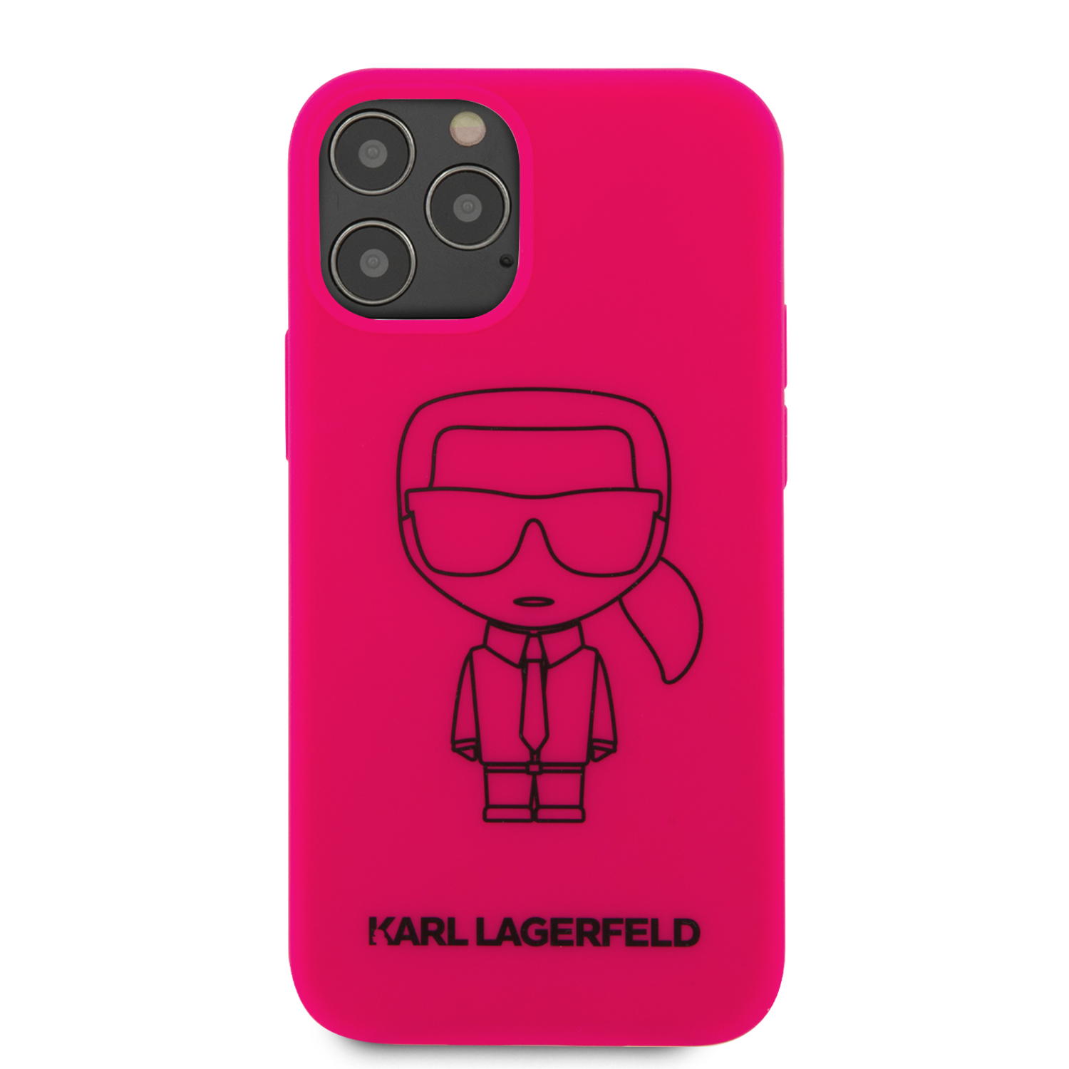 Karl Lagerfeld Iconic Outline silikonový kryt KLHCP12MSILFLPI Apple iPhone 12/12 Pro pink