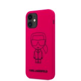 Karl Lagerfeld Iconic Outline silikonový kryt KLHCP12SSILFLPI Apple iPhone 12 mini pink