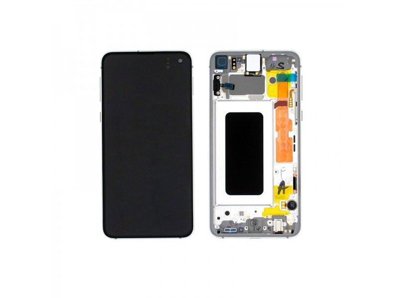 LCD + dotyk + rámček pre Samsung Galaxy S10e, white (Service Pack)