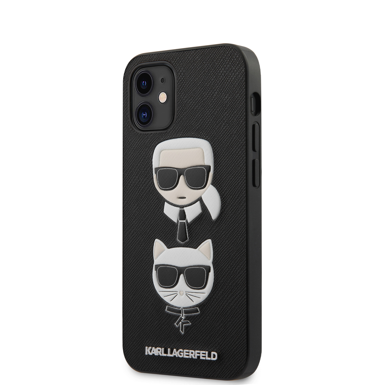 Karl Lagerfeld Saffiano K&C Heads kryt KLHCP12SSAKICKCBK Apple iPhone 12 mini black