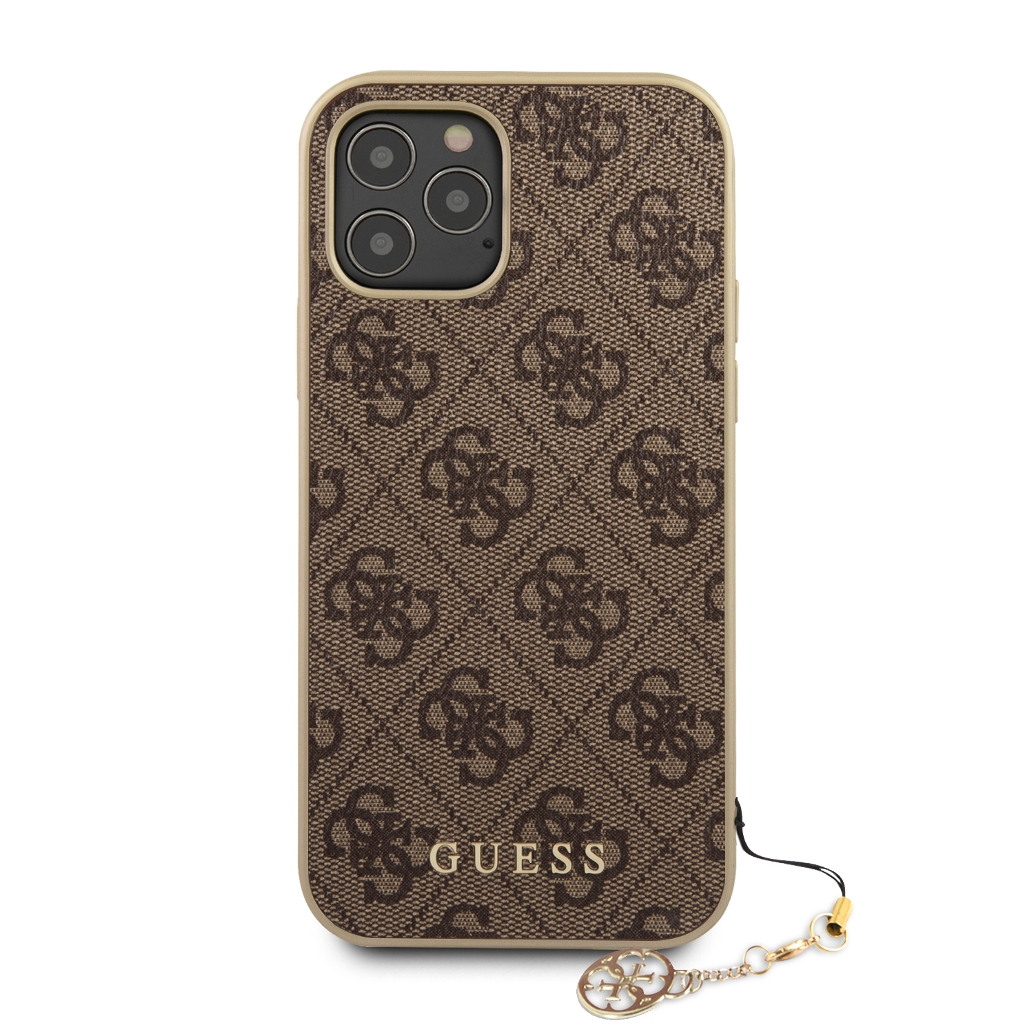 Guess 4G Charms zadní kryt GUHCP12MGF4GBR Apple iPhone 12/12 Pro brown
