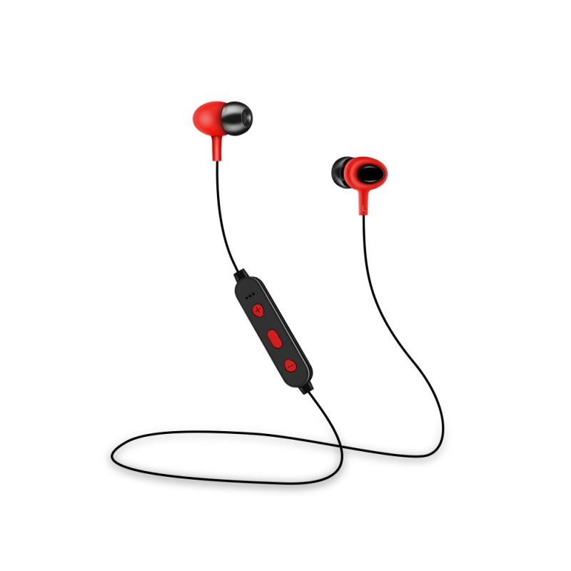 Bezdrátová Bluetooth sluchátka Setty Sport, červená