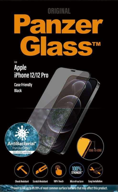 Ochranné sklo displeje PanzerGlass Edge to Edge pro Apple iPhone 12/iPhone 12 Pro, černá