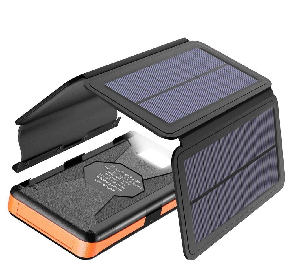 Allpowers XD-SC-013-BORA Solární nabíječka 6W + 25000mAh PowerBank Black/Orange