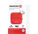 Bluetooth reproduktor SWISSTEN MUSIC CUBE, červená